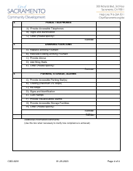 Form CDD-0201 California Building Code Accessibility Upgrade Requirements for Existing Non-residential Buildings - City of Sacramento, California, Page 4