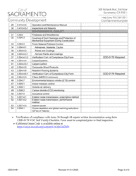 Form CDD-0181 2022 California Green Code Mandatory Requirements Checklist for All Newly-Constructed Non-residential Buildings - City of Sacramento, California, Page 2
