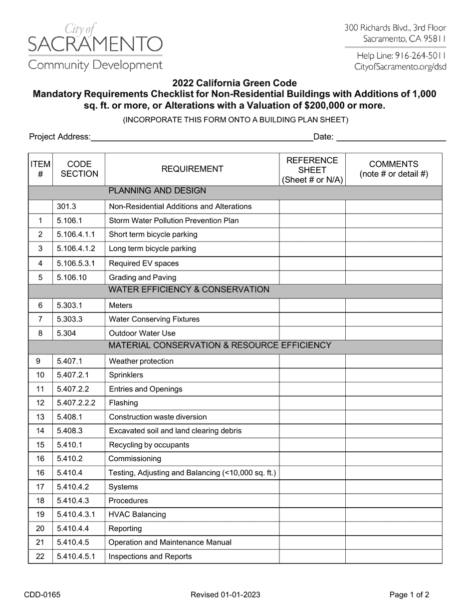 Form CDD-0165 Download Fillable PDF or Fill Online 2022 California ...