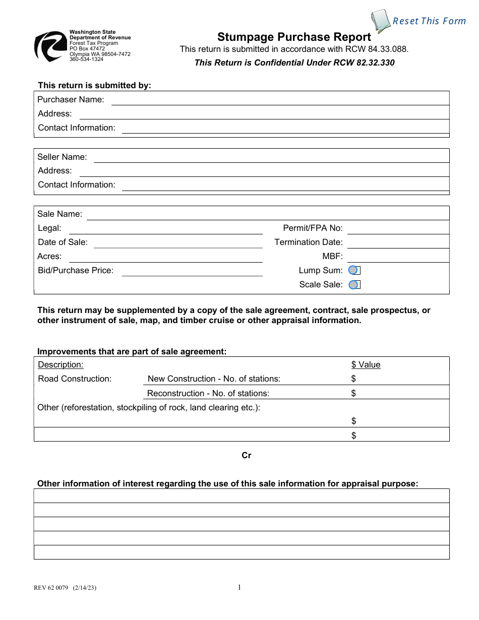 Form REV62 0079 - Fill Out, Sign Online and Download Fillable PDF ...