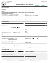 Document preview: Form BCIA8016 Request for Live Scan Service - Monterey County, California