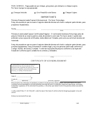 Solicitud De Copia Certificada - Nacimiento, Matrimonio, Defuncion - Monterey County, California (Spanish), Page 2
