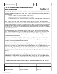 Initial Family Contribution Assessment and Release of Information - Pei Insulin Pump and Glucose Sensor Program - Prince Edward Island, Canada, Page 5