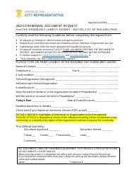 Document preview: Ceremonial Document Request - City of Philadelphia, Pennsylvania, 2023