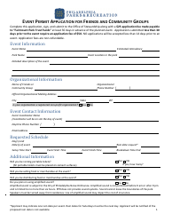 Event Permit Application for Friends and Community Groups - City of Philadelphia, Pennsylvania, Page 2