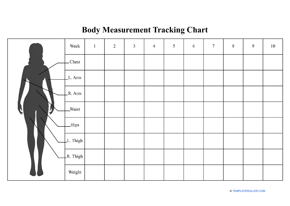 Body Measurement Tracking Chart Download Printable PDF | Templateroller