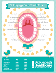 Document preview: Baby Tooth Chart - Bickiepegs
