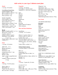 The Type 2 Diabetes Meal Planner, Page 2