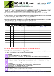 Children&#039;s Observation and Severity Tool - Teenage (13-18 Years), Page 2