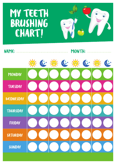 Weekly Teeth Brushing Chart