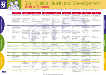 Document preview: Child's Health and Development Chart - Birth to 6 Years