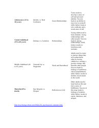 Erikson&#039;s Psychosocial Stages Summary Chart, Page 2