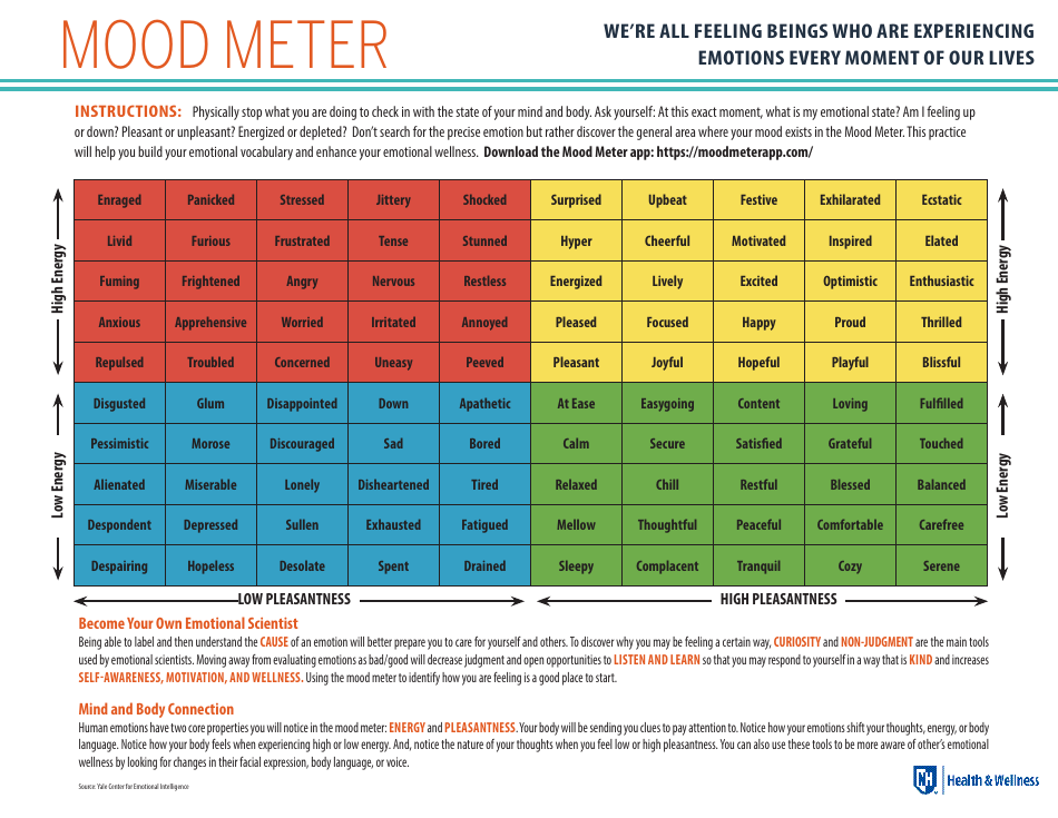 Mood Meter Download Printable PDF Templateroller