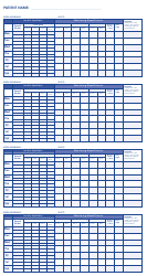 Weekly Insulin and Blood Glucose Record Chart, Page 2