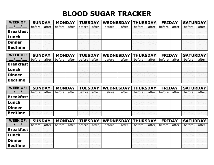 Blood Sugar Tracker Download Printable PDF Templateroller Blood Sugar Tracker Download Printable PDF Templateroller