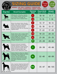 Document preview: Dog Harness Sizing Chart - Tre Ponti