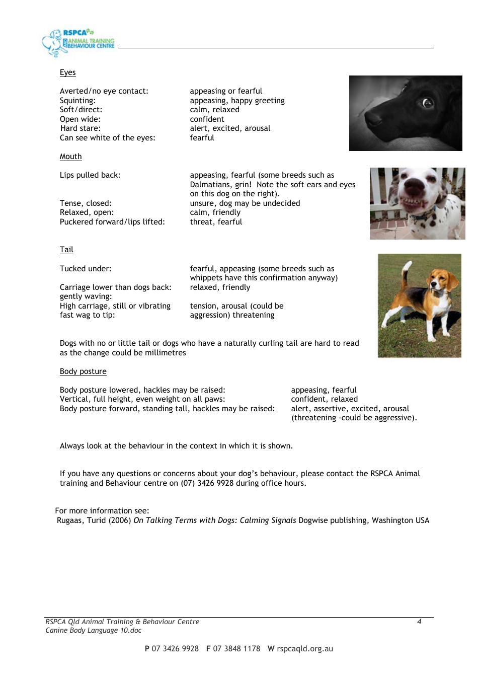 Canine Body Language, Page 4