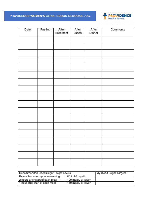 Blood Glucose Log Template - Keep Track of Your Sugar Levels