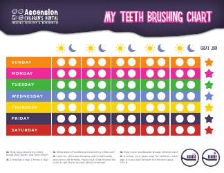 Document preview: Teeth Brushing Chart - Varicolored