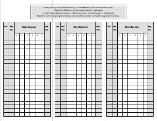Fetal Movement Count Chart, Page 2
