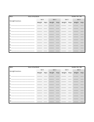 Workout Log Template, Page 2