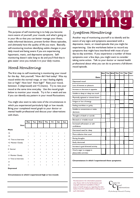 Mood & Symptom Monitoring document preview