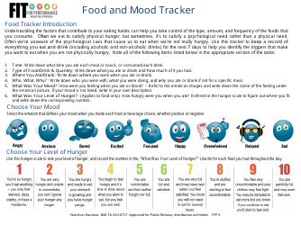 Document preview: Food and Mood Tracker