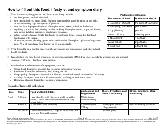 Food, Lifestyle, and Symptom Diary - Alberta, Canada, Page 2