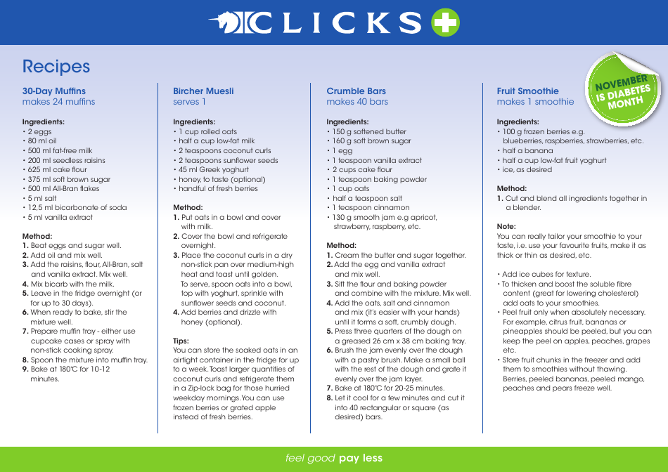 Diabetes Meal Plan, Page 3