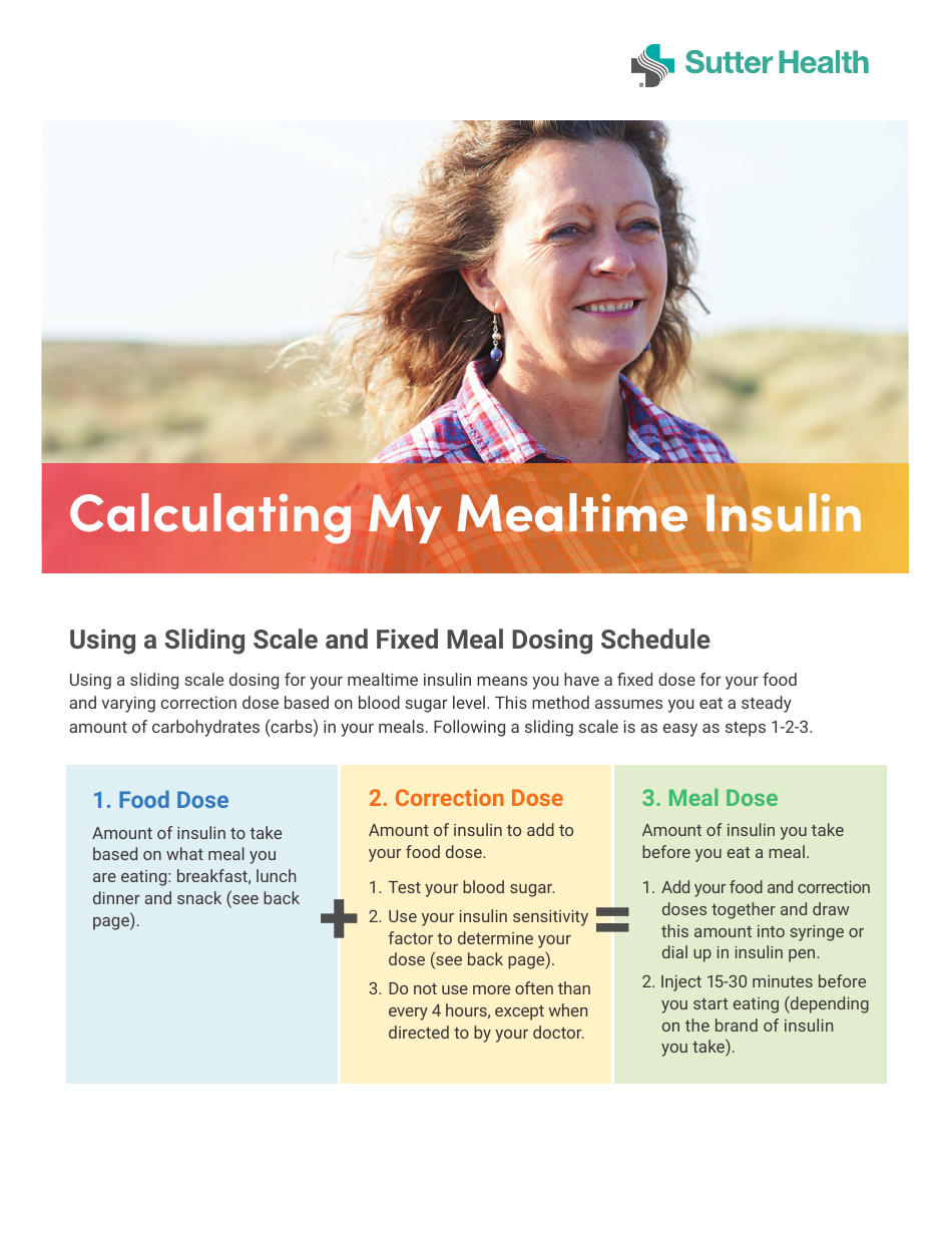 Mealtime Insulin Dosing Chart Download Printable PDF | Templateroller