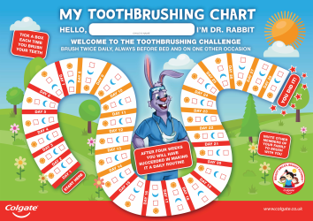 Document preview: Toothbrushing Chart - Colgate
