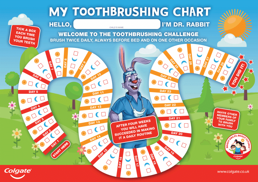 Toothbrushing Chart - Colgate