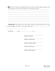 Form UJS-030 Verified Petition for Name Change of a Minor Child (Uncontested) - South Dakota, Page 3