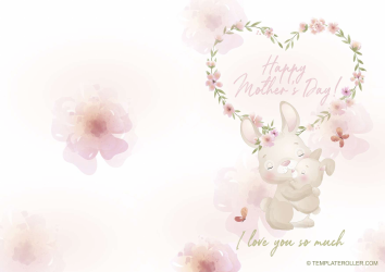 Document preview: Mother's Day Card Template - Heart