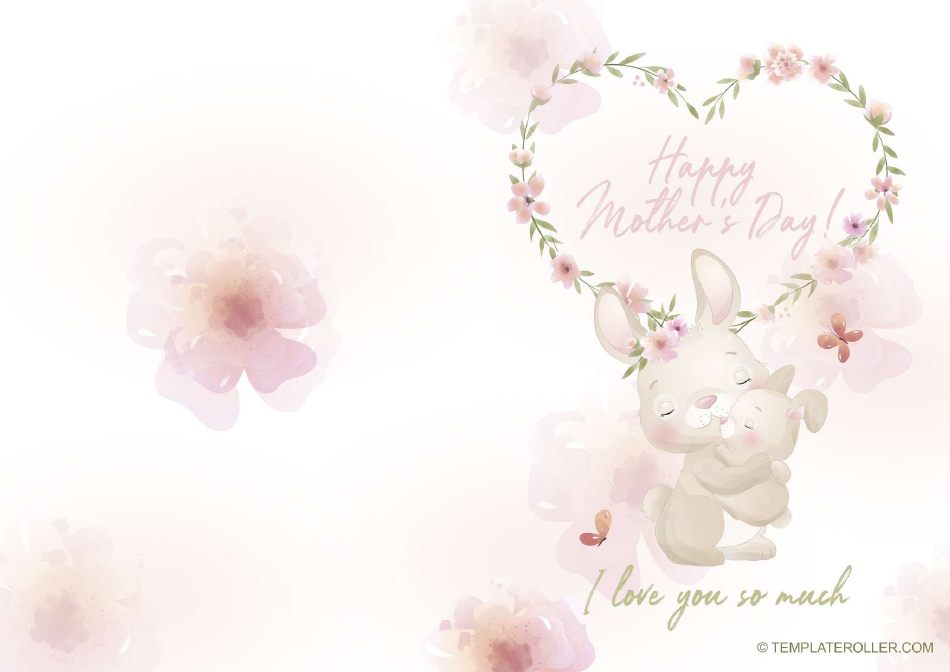 Mother's Day Card Template - Heart Download Printable PDF | Templateroller