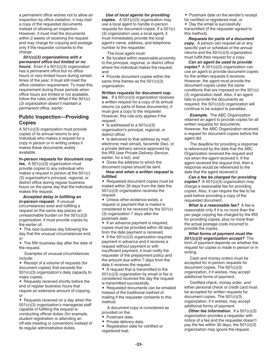 Instructions for IRS Form 990-T Exempt Organization Business Income Tax Return (And Proxy Tax Under Section 6033(E)), Page 33