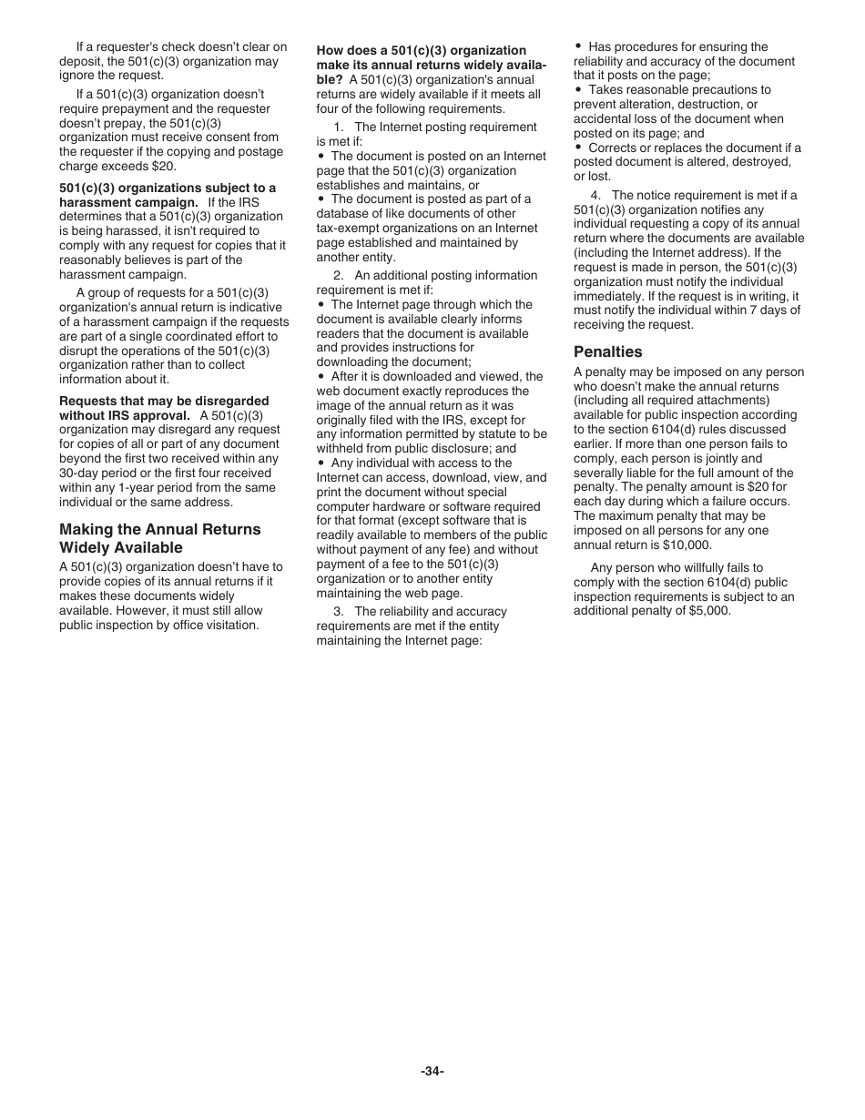 Instructions for IRS Form 990-T Exempt Organization Business Income Tax Return (And Proxy Tax Under Section 6033(E)), Page 34
