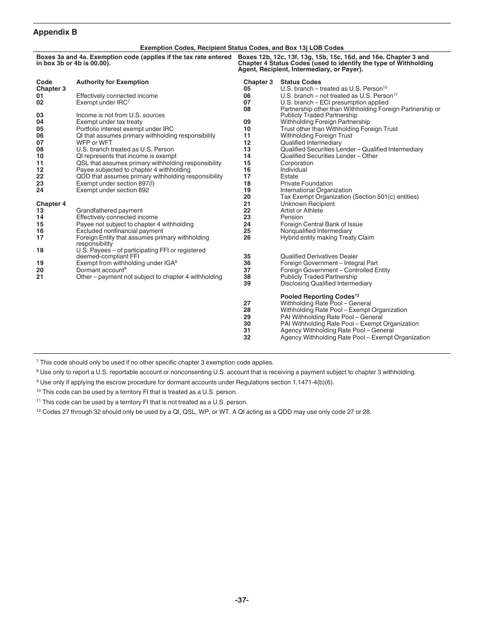 Instructions for IRS Form 1042-S Foreign Persons U.S. Source Income Subject to Withholding, Page 37