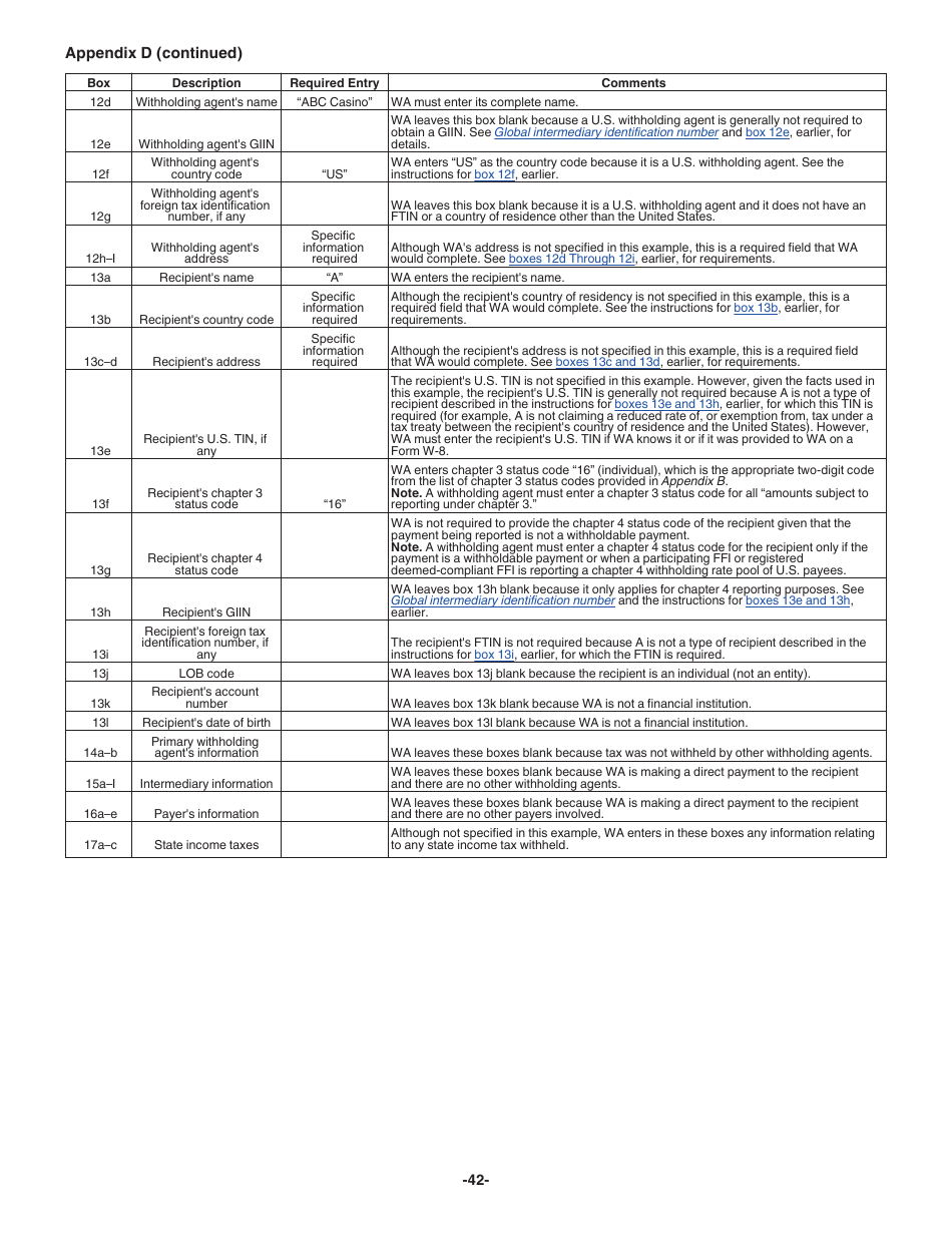 Instructions for IRS Form 1042-S Foreign Persons U.S. Source Income Subject to Withholding, Page 42