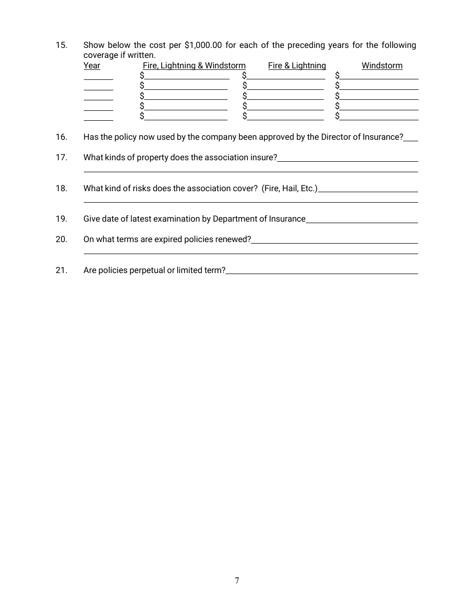 Annual Statement - Assessment Association - Nebraska, Page 7