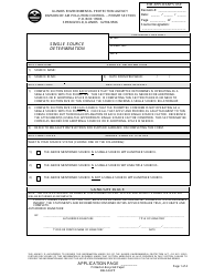 Document preview: Form 286-CAAPP Single Source Determination - Illinois