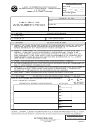 Document preview: Form 287-CAAPP Caapp Application Incorporation by Reference - Illinois