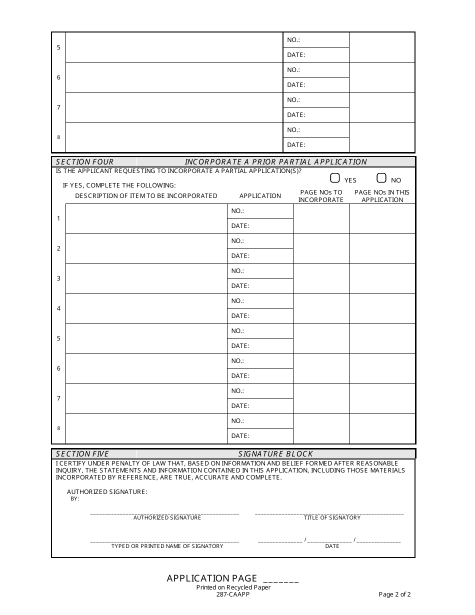 Form 287-CAAPP Caapp Application Incorporation by Reference - Illinois, Page 2