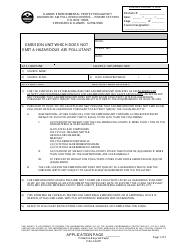 Document preview: Form 215A-CAAPP Emission Unit Which Does Not Emit a Hazardous Air Pollutant - Illinois