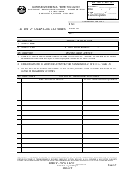 Document preview: Form 299-CAAPP Listing of Significant Activities - Illinois