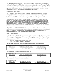 Instructions for Form 260-CAAPP Air Pollution Control Equipment Data and Information - Illinois, Page 2