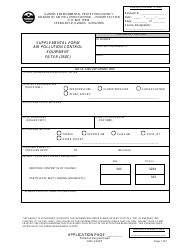 Document preview: Form 260C-CAAPP Supplemental Form - Air Pollution Control Equipment Filter (260c) - Illinois