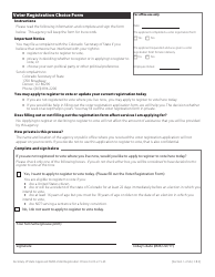 Document preview: Voter Registration Choice Form - Colorado (English/Spanish)