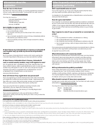 Form 115 Colorado Voter Registration Form - Colorado, Page 2