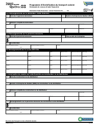 Forme V-3066 Demande De Cession D&#039;aide Financiere - Programme D&#039;electrification Du Transport Scolaire - Quebec, Canada (French)